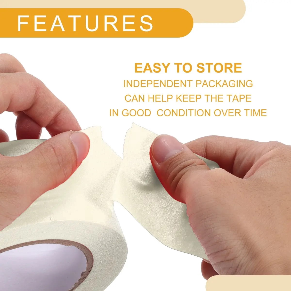 Applicable to 1 x 2 Inch x 60.1 White Crepe Paper Masking Tape