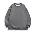 thumbnail image 2 of Jalioing Crew Neck Sweatshirts for Men Fashion Loose Long Sleeve Solid Pullover Tops Casual Basic Fall Winter Shirt, 2 of 4