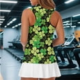 thumbnail image 6 of Uorisanigo St. Patrick's Leaf Women's Sleeveless Golf Tennis Shirts Size 2XL Breathable Quick Dry Athletic Shirts with Zipper Casual Workout Tank Tops for Women, 6 of 7