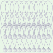Heavy Duty Tarp Bungee Cords - Pack of 30, 4-Inch White Ball Bungees