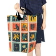 thumbnail image 4 of Yayeee Freestanding Laundry Hamper with Handle Collapsible Large Storage Basket for Clothes, Jungle Stamp, 4 of 7