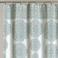 thumbnail image 2 of Blue Stripe Medallion Shower Curtain-Fabric Mandala Bohemian Damask Print Design, x 72, 72" x 72", 2 of 4