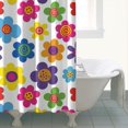 thumbnail image 4 of Pioneer Flower Floral Print Pattern Shower Curtain 72"x72", Bathroom Decorative Shower Curtain Set with 12 Hooks, Waterproof Washable, 4 of 6