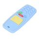 thumbnail image 4 of Juguete de dentición con forma de teléfono móvil, seguro para bebés, divertido y bonito juguete de silicona suave para masticar para bebés, color azul claro, 4 of 14