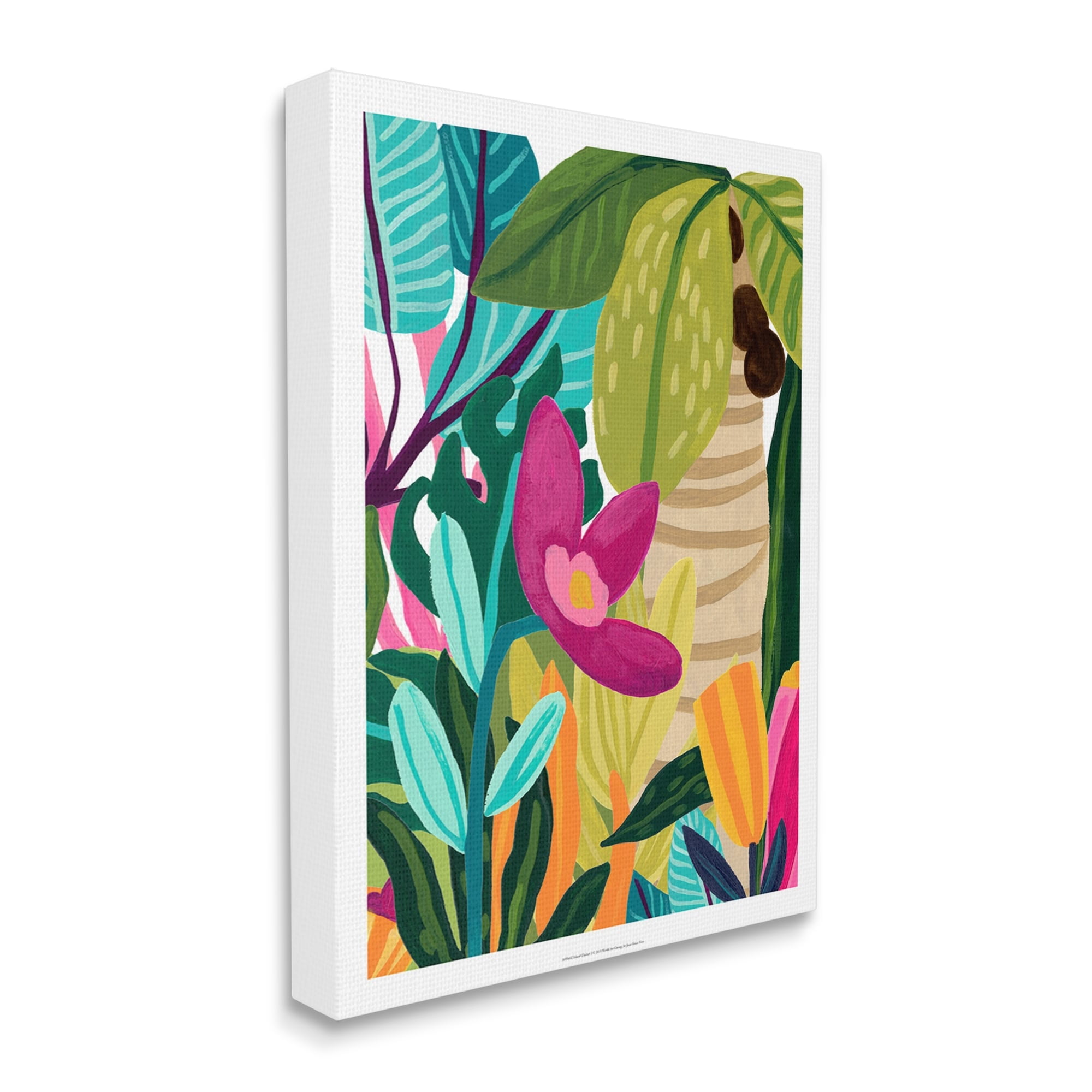 Stupell Island Thicket Bold Tropical Plants Botanical & Floral Painting Gallery Wrapped Canvas Print Wall Art