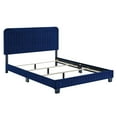thumbnail image 3 of Modway Celine Channel Tufted Performance Velvet Queen Bed in Navy, 3 of 8