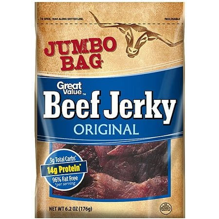 Great Value Original Beef Jerky Jumbo Bag, 6.2 oz