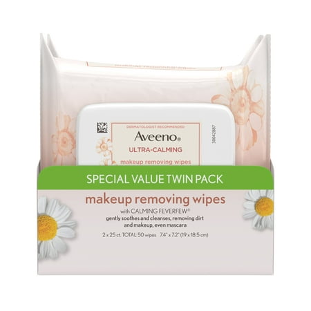 Twin Pack, Aveeno Ultra-Calming Makeup Remover