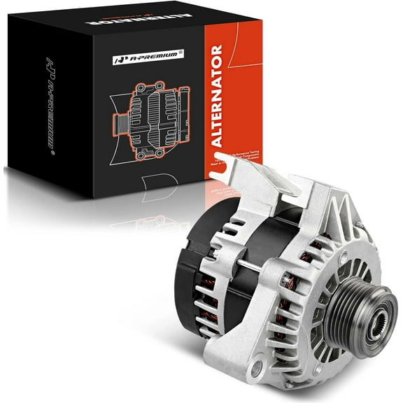 A-Premium Alternator Compatible with Oldsmobile Intrigue 1999 2000 2001 2002 V6 3.5L, 125Amp 12V Clockwise 6-Groove Pulley, Replace# 10480341, 10464395