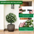 thumbnail image 4 of 23-pulgada artificial topiary flower con ground spike (4-pack blanca)-pe fake plants con metal stakes para indoor y outdoor decor, 4 of 6