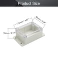 thumbnail image 2 of HUGFEGWE Junction Box ABS Plastic Dustproof Waterproof IP67 Universal Electrical Project Enclosure with Transparent Clear Cover and Fixed Ear 4.53" x 3.54" x 2.17" U2536-19147, 2 of 7