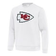 thumbnail image 2 of Men's Antigua White Kansas City Chiefs Relevant Lightweight Pullover Sweatshirt, 2 of 3