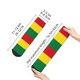 thumbnail image 3 of Women Men Athletic Socks Reggae Rasta Flag Cushioned Quarter Ankle Socks, 3 of 7