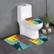 thumbnail image 1 of Con la Muerte en los Talones Juego de 3 alfombras de baño de coral fleece: tapete de baño + alfombra de inodoro en forma de U + funda de tapa de inodoro en forma de O, 1 of 6