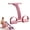 Pink, variant on 2026 Upgrade Pedal Resistance Bands with Handles Multifunction Tension Rope for Full Body