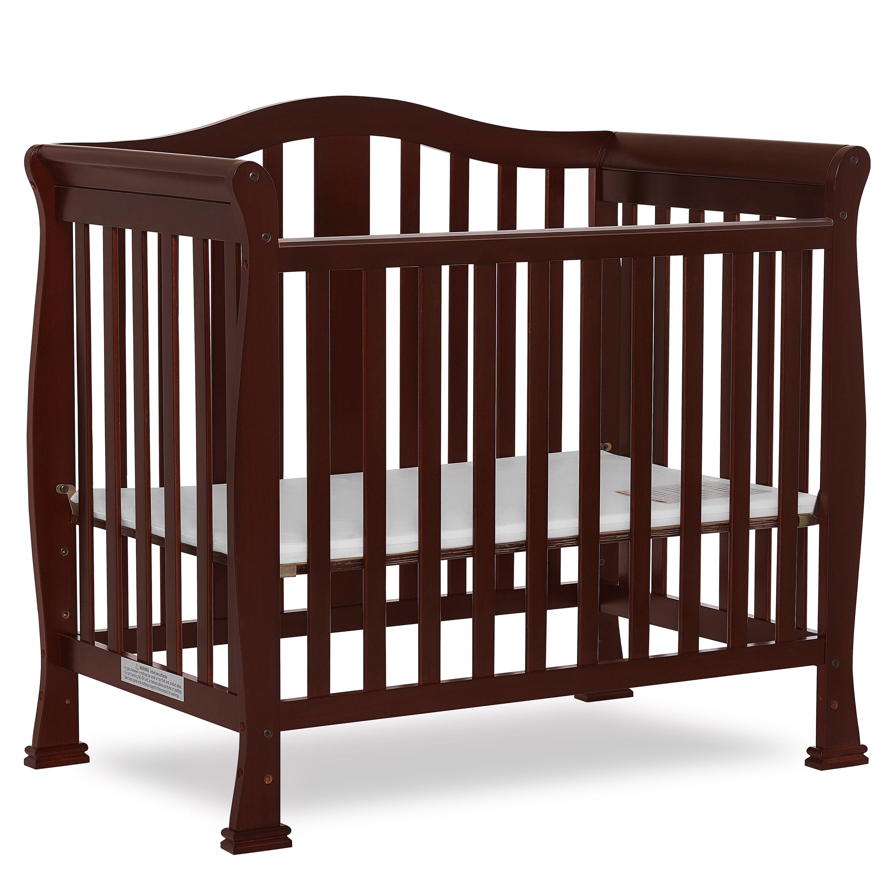 Photo 1 of Dream On Me Naples 4-In-1 Convertible Mini Crib, Finish Espresso USED POSSIBLE MISSING PARTS 