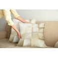 thumbnail image 2 of Ambesonne Geometric Throw Pillow Cover 2 Pack, Abstract Square Shady, 24", Cream Beige, 2 of 7