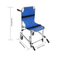 thumbnail image 2 of Foldable Stair Chair Medical Emergency Evacuation Lifting Climbing Wheelchair Patient Transfer Chair w/Belt, 2 of 16