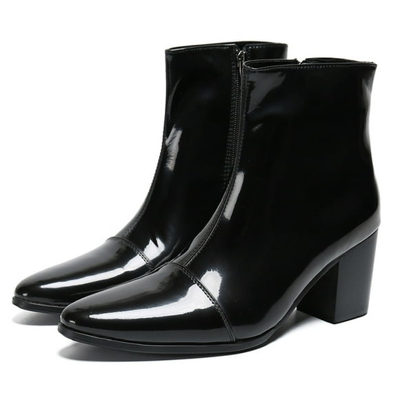 Santimon Men Fashion Leather Chukka Boots Casual Boots Chelsea Boots Ankle Boots for Business Work Daily Wearing Black US 10