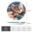 thumbnail image 2 of Wukai Playful Cat Print Decorative Plate for Display,Bone China Decorative Plate, Ceramic Dinner Plate with Stand, Vertical Ceramic Plate-6in, 2 of 6