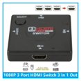thumbnail image 2 of 3 Port Switch 3 Input 1 Output Female to Female Switcher Splitter Box Selector, 2 of 7