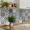 thumbnail image 3 of Mi Alma Peel & Stick Tiles - Black Floral Vinyl Backsplash 12x12, 3 of 11