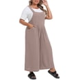 thumbnail image 4 of Cueply Womens Plus Size Overalls Jumpsuits Causal Sleeveless Adjustable Straps Wide Leg Long Pants with Pockets, 4 of 9