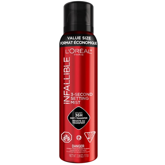 L'Oréal Paris Infallible Makeup Setting Spray Jumbo, 3 Second Makeup Setting Mist