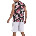 thumbnail image 2 of Pofeuu Rose Flowers Print Basketball Jersey, Shirts for Men Youth Basketball Jersey Crew Neck-X-Large, 2 of 6
