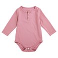 thumbnail image 1 of Gibobby Mamelucos para bebe niña Recién nacido bebé niños niñas manga larga sólido otoño primavera ropa recién nacida(Rosa, 12-18 Meses), 1 of 5