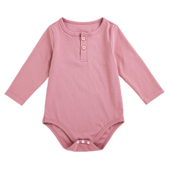 Gibobby Mamelucos para bebe niña Recién nacido bebé niños niñas manga larga sólido otoño primavera ropa recién nacida(Rosa, 12-18 Meses)
