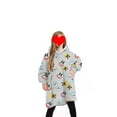 thumbnail image 3 of goowrom Parent-Child Velvet Wearable Blanket Cartoon Animal Printed Hoodie, 3 of 10