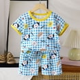 thumbnail image 2 of Toddler Infant Baby Girls Summer Outfits Print Short Sleeve Pocket T-Shirt Tops Pants Clothes Sets Girls Summer Set 1-6 Years,18-24 Months, 2 of 4