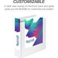 thumbnail image 7 of Samsill Durable 3 Inch Binder, , D Ring Binder, Customizable Clear View Binder, White, 4 Pack, Each Holds 625 Pages, 7 of 7