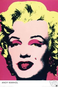 Marilyn Monroe  portrait  Vintage Print Poster  Large 36" x 24" photo 