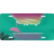 Pink Flamingos License Plate