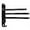 Black, variant on Swing Swivel Towel Rack Hanger Holder Wall Mounted 3/4/5 Arm Rotatable Bar 100% New