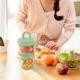 thumbnail image 7 of Salad Container for Lunch, Portable Travel Salad, Bowl with Lid Leak Proof Layered Design, for Light Food Lovers and Office Workers (Green), 7 of 7