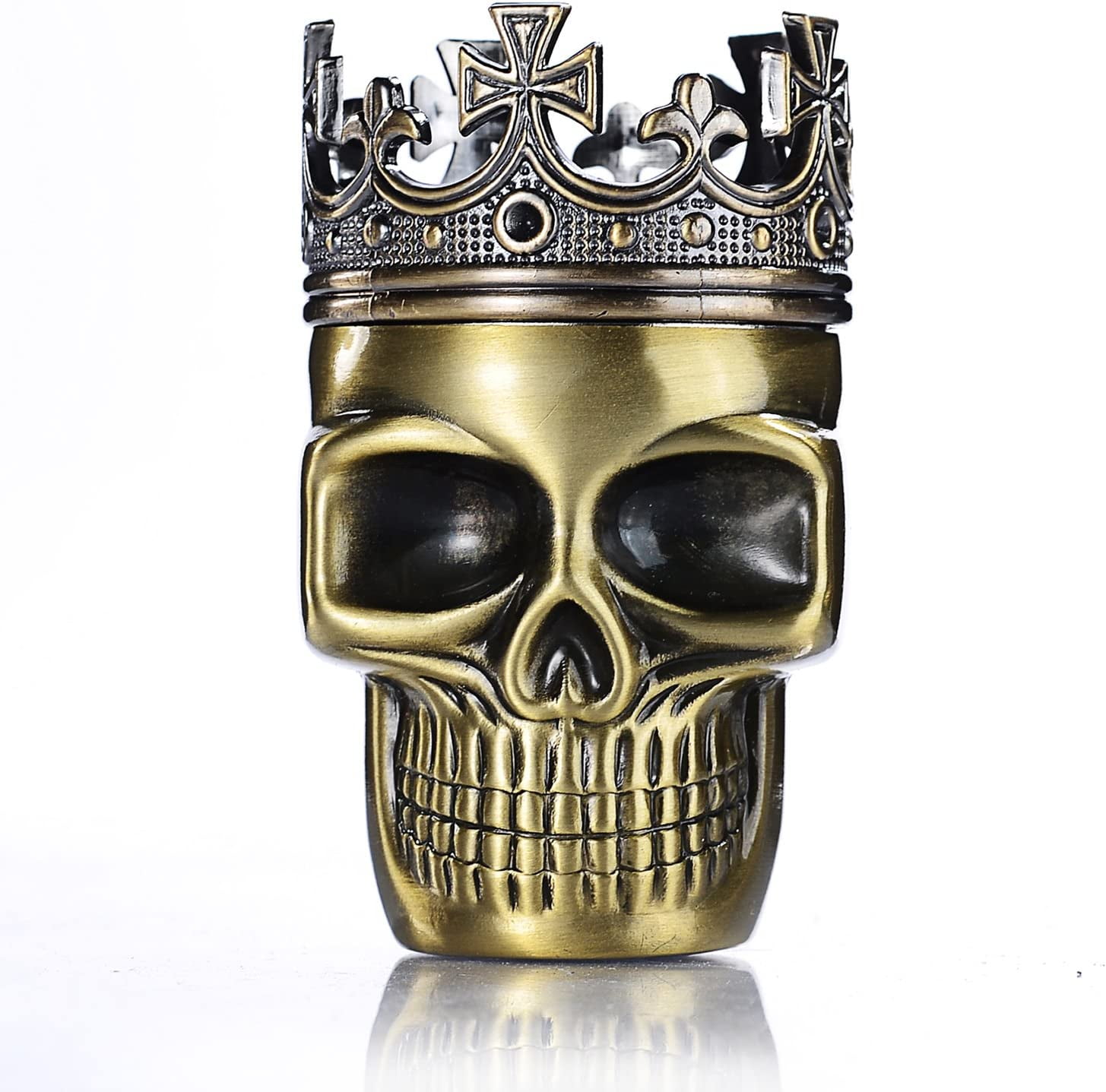 LouiseEvel215 Small Size 3 Layers Men Skull Head Shape Grinder Portable Herb Tobacco Herb Spice Crusher Hookah Smoking Accessories 