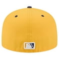 thumbnail image 4 of Men's-New Era  Gold/Navy Montgomery Biscuits Authentic Collection 59FIFTY Fitted Hat, 4 of 6