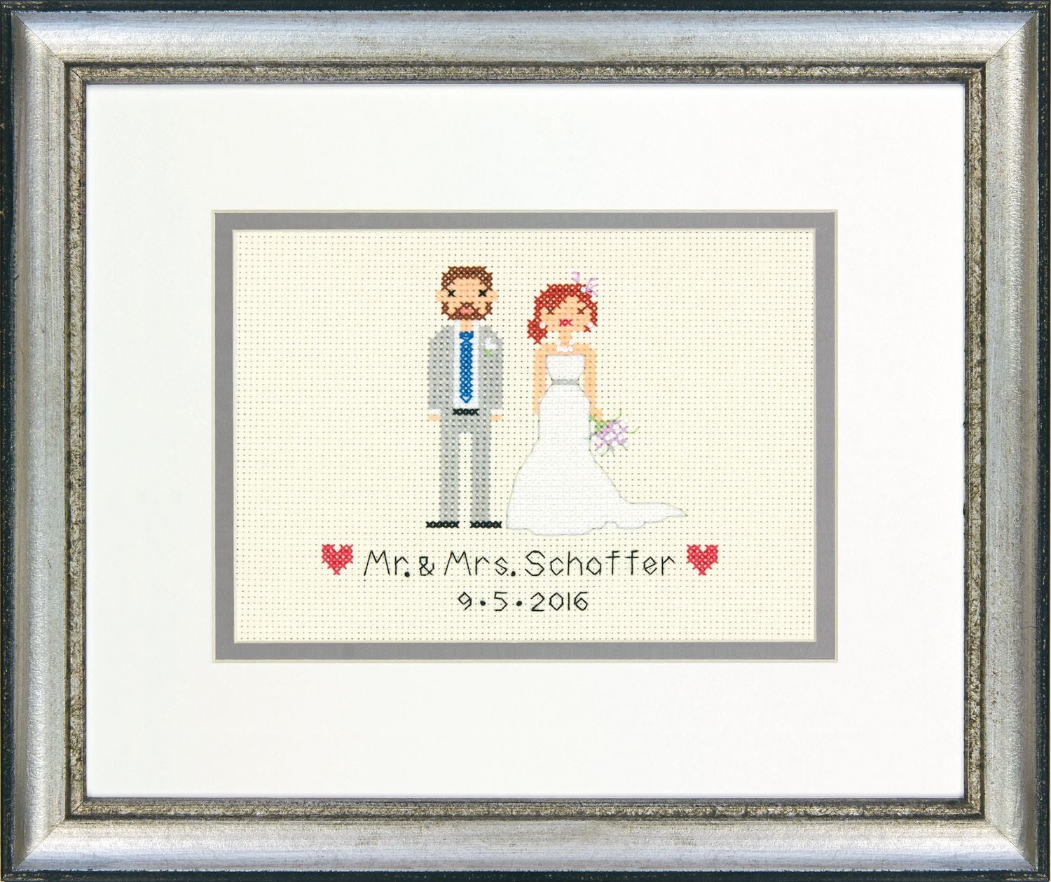 Bride and Groom Wedding Record Counted Cross Stitch Kit by Dimensions, Wedding Record Counted Cross Stitch Kit