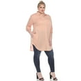 thumbnail image 3 of White Mark Women's Classic Button-Down Tunic Top, 3 of 6