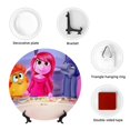 thumbnail image 4 of Saiise inside out 2 Print Bone China Decorative Plate Ceramic Decorative Plates with Display Stand Handmade Ceramic Wall Art Decor for Home Kitchen Bedroom Decorative-6in, 4 of 7