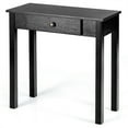 thumbnail image 1 of Gymax Table Console avec Tiroir pour Entrée Couloir Table d'Appoint en Bois Noir, 1 of 10