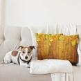 thumbnail image 4 of Ambesonne Fall Throw Pillow Cover 2 Pack, Leaves on Wooden Planks, 18", Yellow Orange Green, 4 of 5