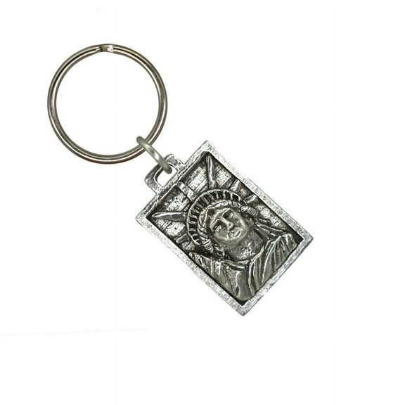 Statue of Liberty Keychain, New York City, USA, America, Key Fob, Key Ring, Keys, Zipper Pull, Luggage Tag, Backpack, Pewter, Over 300 Keychains Designs, Handmade in the USA A1010KC