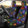 thumbnail image 2 of Fuzoiu Colorful Floral Print Seat Covers Set, Car Seat Covers Front Seats, Car Seat Protector, Car Seat Cushion, Seat Covers Carseat Cover Universal Fit for Most Cars, 2 of 7