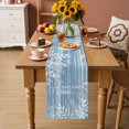 thumbnail image 4 of Table Runners 120 Inches Long Dress Scarves, Vintage Sky Blue Farmhouse Coffee/Dining/Kitchen Table Decor Table Runner for Living Room, Farmhouse Florals Leaf Coastal Sweet Home 13x120 Inch, 4 of 9