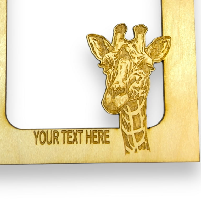 Giraffe PERSONALIZED Photo Frame Insert Mat - Baltic Birch (FRAME NOT INCLUDED) Giraffe PERSONALIZED Photo Frame Insert Mat - Baltic Birch (FRAME NOT INCLUDED)