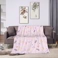 thumbnail image 1 of ZNDUO Pink Memphis Style Shapes Pattern Throw Blanket, Lightweight Cozy Soft Throw Blanket for Couch, 60"x50" Throw Blankets for Bed, 1 of 8